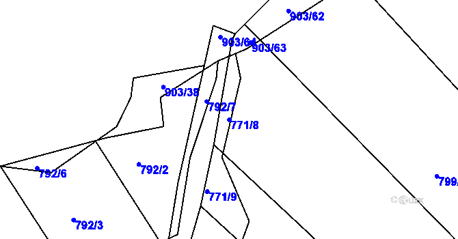 Parcela st. 771/8 v KÚ Míkovice nad Olšavou, Katastrální mapa