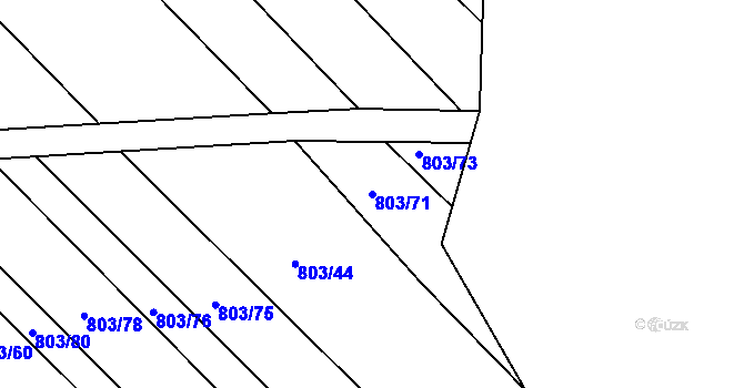 Parcela st. 803/71 v KÚ Míkovice nad Olšavou, Katastrální mapa