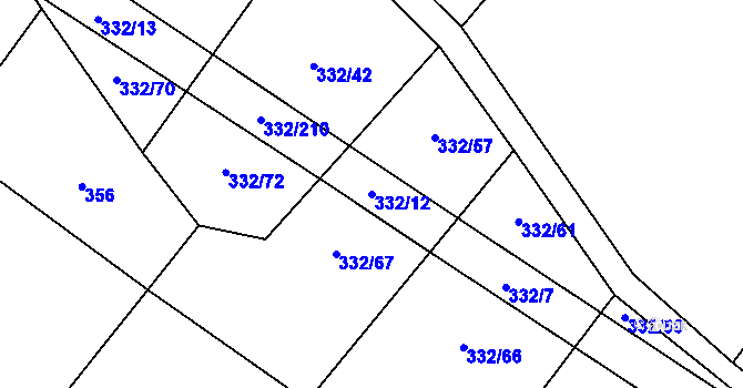 Parcela st. 332/12 v KÚ Svatý Mikuláš, Katastrální mapa
