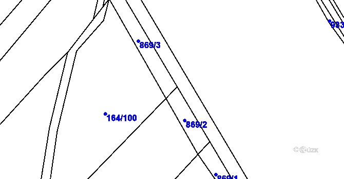 Parcela st. 869 v KÚ Svatý Mikuláš, Katastrální mapa