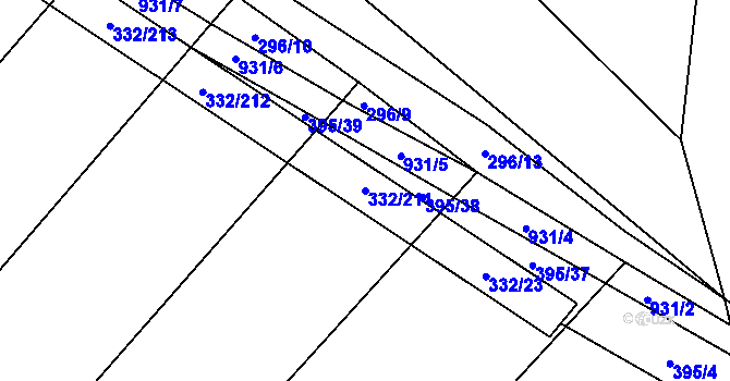 Parcela st. 332/211 v KÚ Svatý Mikuláš, Katastrální mapa