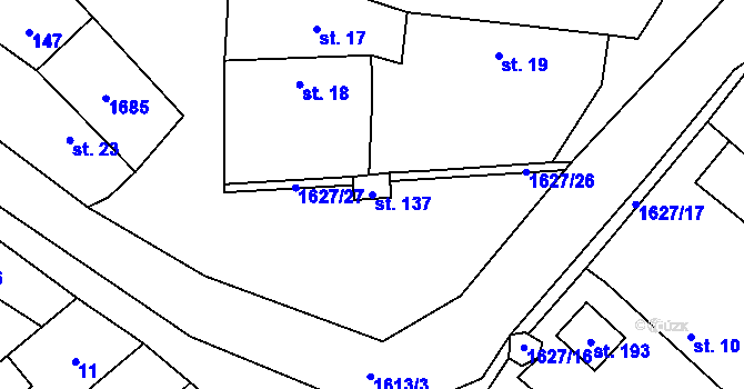 Parcela st. 137 v KÚ Rohozec u Žehušic, Katastrální mapa