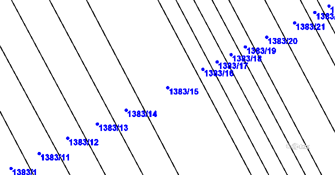 Parcela st. 1383/15 v KÚ Rohozec u Žehušic, Katastrální mapa