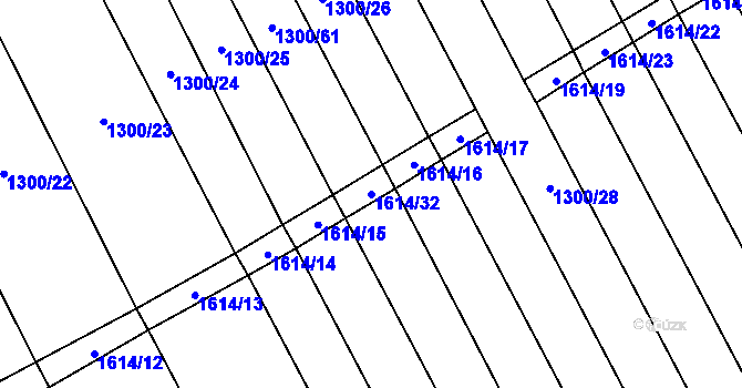 Parcela st. 1614/32 v KÚ Rohozec u Žehušic, Katastrální mapa