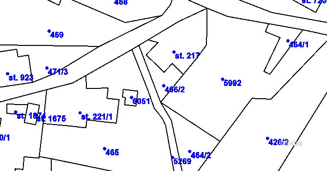 Parcela st. 466/2 v KÚ Mikulášovice, Katastrální mapa