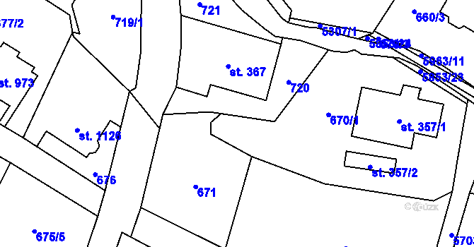 Parcela st. 5853/26 v KÚ Mikulášovice, Katastrální mapa
