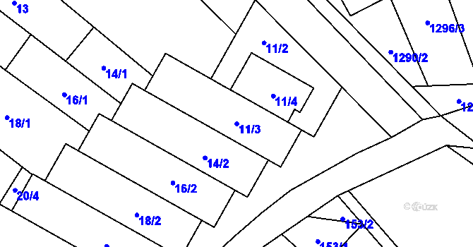 Parcela st. 11/3 v KÚ Mikulčice, Katastrální mapa
