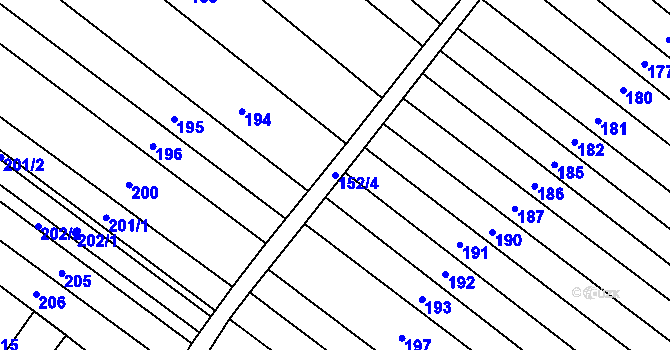 Parcela st. 152/4 v KÚ Mikulčice, Katastrální mapa