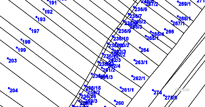 Parcela st. 236/12 v KÚ Mikulčice, Katastrální mapa