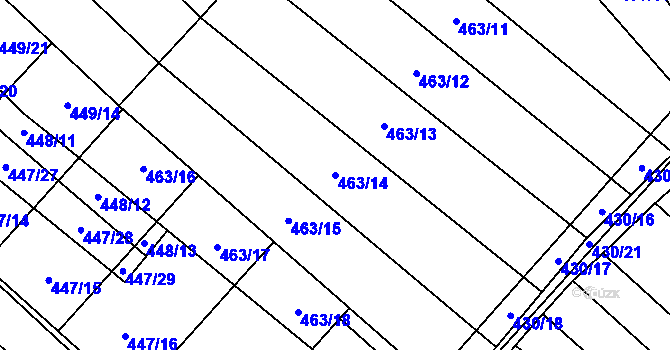 Parcela st. 463/14 v KÚ Mikulčice, Katastrální mapa