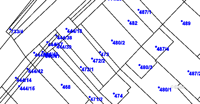 Parcela st. 473 v KÚ Mikulčice, Katastrální mapa
