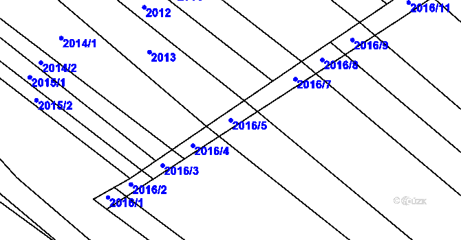 Parcela st. 2016/5 v KÚ Mikulčice, Katastrální mapa