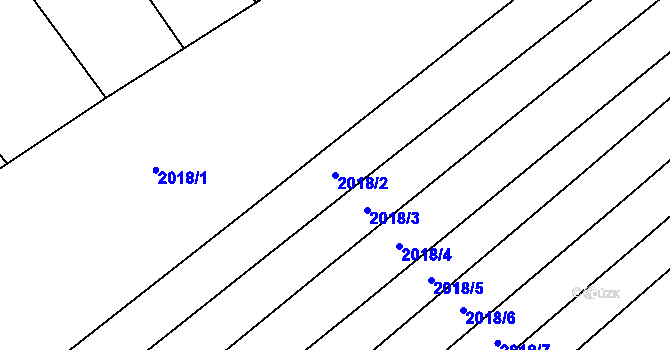 Parcela st. 2018/2 v KÚ Mikulčice, Katastrální mapa