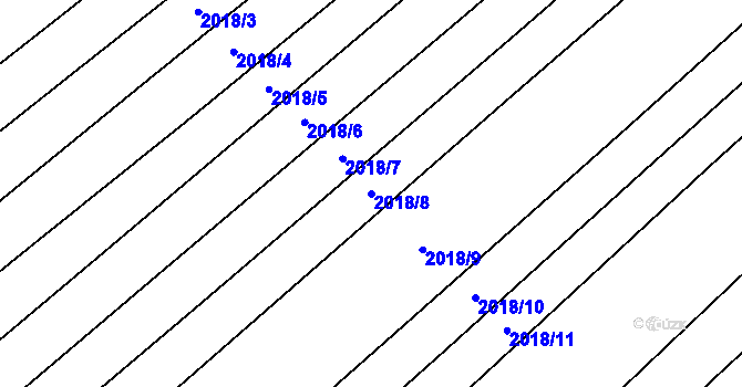 Parcela st. 2018/8 v KÚ Mikulčice, Katastrální mapa
