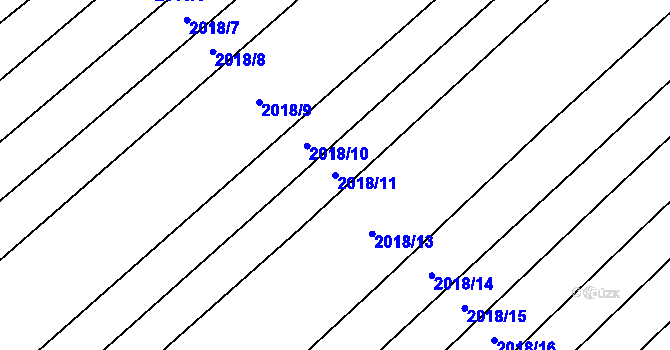 Parcela st. 2018/11 v KÚ Mikulčice, Katastrální mapa