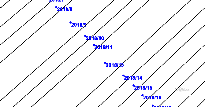 Parcela st. 2018/12 v KÚ Mikulčice, Katastrální mapa