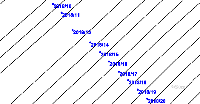 Parcela st. 2018/15 v KÚ Mikulčice, Katastrální mapa