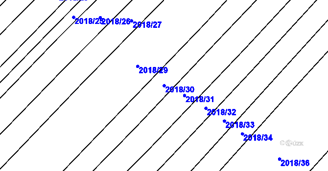 Parcela st. 2018/30 v KÚ Mikulčice, Katastrální mapa