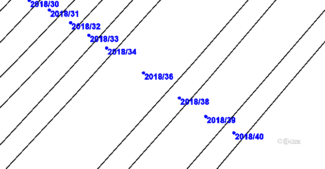 Parcela st. 2018/37 v KÚ Mikulčice, Katastrální mapa