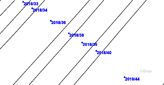 Parcela st. 2018/39 v KÚ Mikulčice, Katastrální mapa