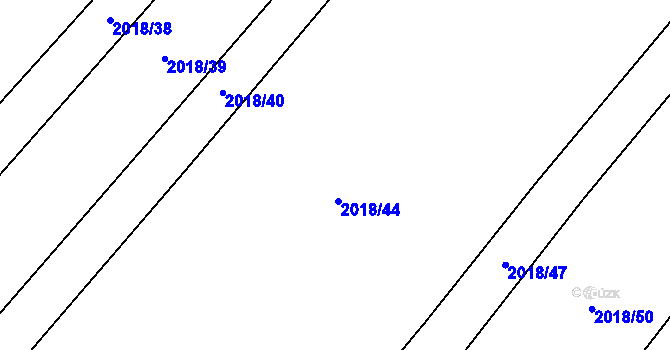 Parcela st. 2018/43 v KÚ Mikulčice, Katastrální mapa