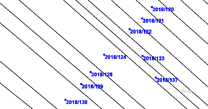 Parcela st. 2018/124 v KÚ Mikulčice, Katastrální mapa