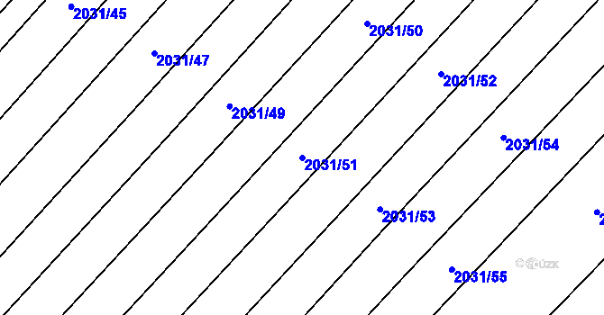 Parcela st. 2031/51 v KÚ Mikulčice, Katastrální mapa