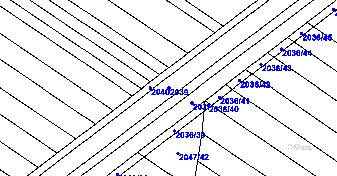 Parcela st. 2039 v KÚ Mikulčice, Katastrální mapa
