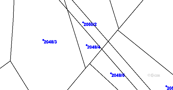 Parcela st. 2048/4 v KÚ Mikulčice, Katastrální mapa