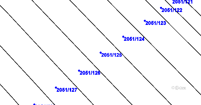 Parcela st. 2051/125 v KÚ Mikulčice, Katastrální mapa