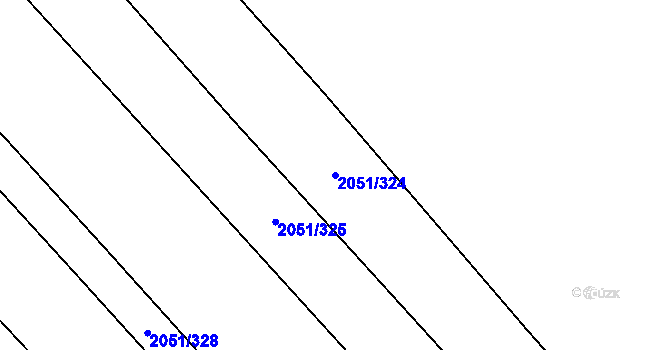 Parcela st. 2051/324 v KÚ Mikulčice, Katastrální mapa