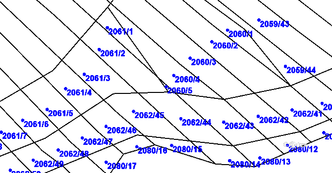 Parcela st. 2060/5 v KÚ Mikulčice, Katastrální mapa