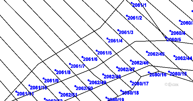 Parcela st. 2061/5 v KÚ Mikulčice, Katastrální mapa