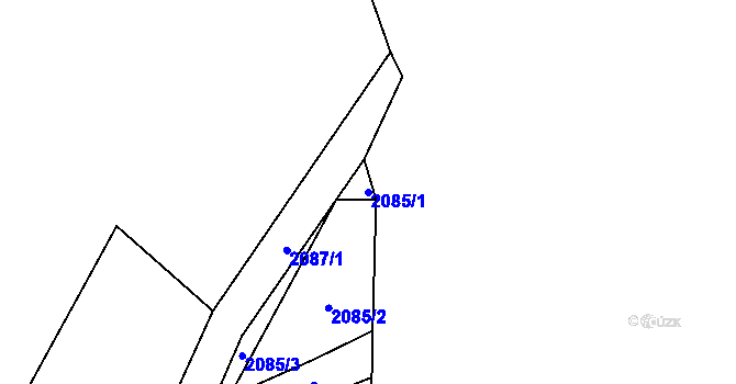 Parcela st. 2085/1 v KÚ Mikulčice, Katastrální mapa