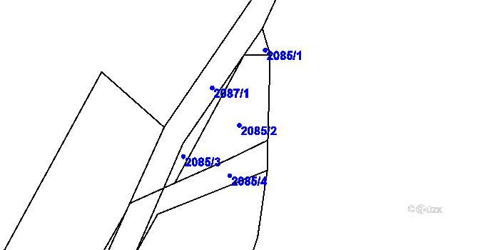 Parcela st. 2085/2 v KÚ Mikulčice, Katastrální mapa