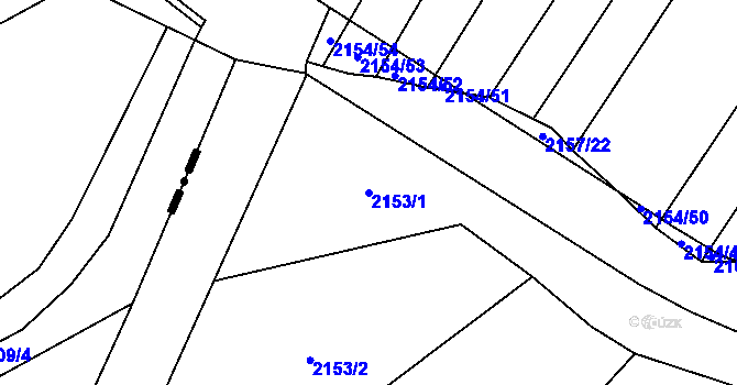 Parcela st. 2153/1 v KÚ Mikulčice, Katastrální mapa