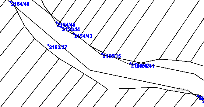 Parcela st. 2155/15 v KÚ Mikulčice, Katastrální mapa