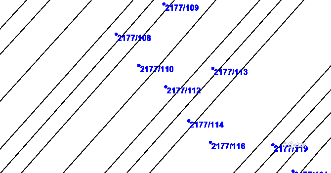 Parcela st. 2177/112 v KÚ Mikulčice, Katastrální mapa
