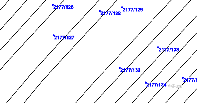 Parcela st. 2177/130 v KÚ Mikulčice, Katastrální mapa