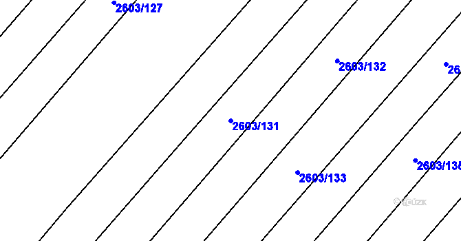 Parcela st. 2603/131 v KÚ Mikulčice, Katastrální mapa
