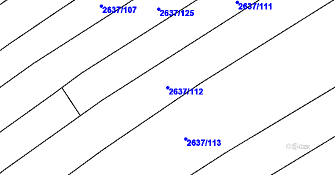 Parcela st. 2637/112 v KÚ Mikulčice, Katastrální mapa