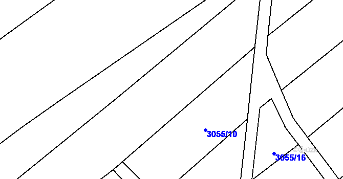 Parcela st. 3055/9 v KÚ Mikulčice, Katastrální mapa