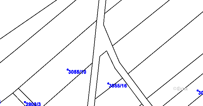 Parcela st. 3055/15 v KÚ Mikulčice, Katastrální mapa