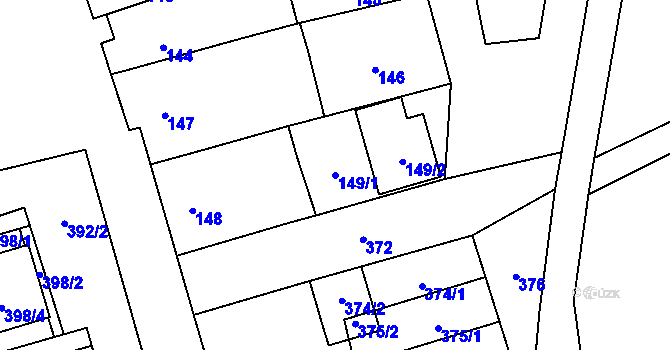 Parcela st. 149/1 v KÚ Mikulčice, Katastrální mapa