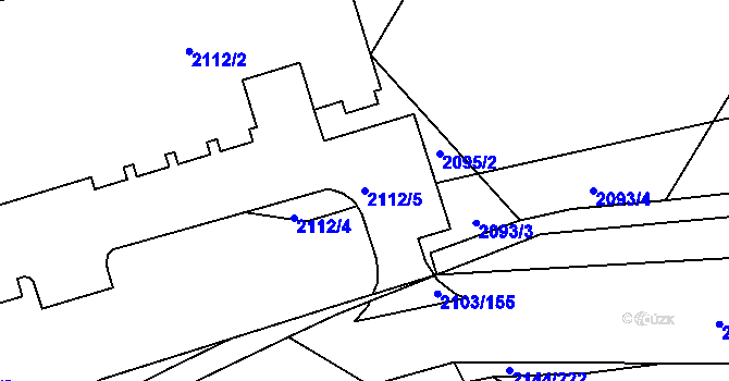 Parcela st. 2112/5 v KÚ Mikulčice, Katastrální mapa