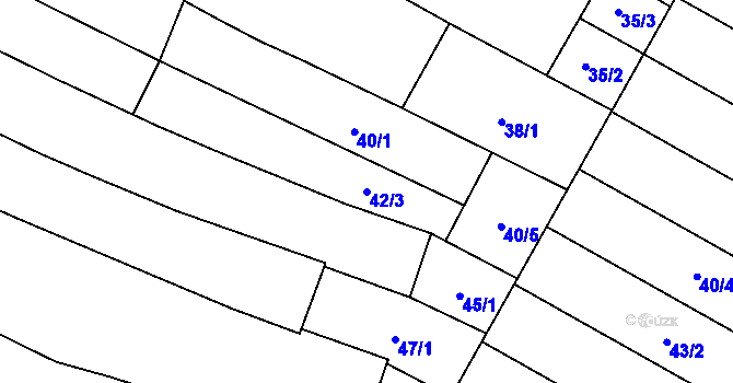 Parcela st. 42/3 v KÚ Mikulčice, Katastrální mapa
