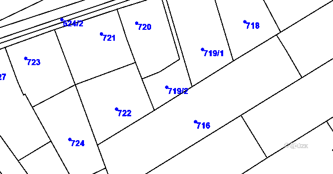 Parcela st. 719/2 v KÚ Mikulčice, Katastrální mapa