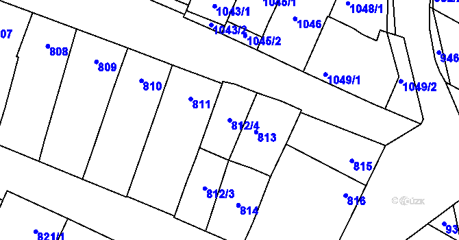 Parcela st. 812/4 v KÚ Mikulčice, Katastrální mapa