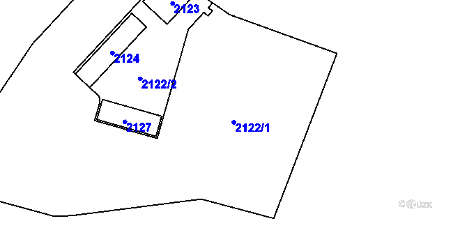 Parcela st. 2122/1 v KÚ Mikulčice, Katastrální mapa
