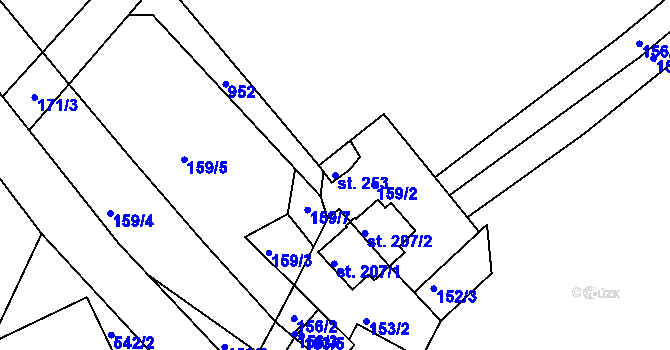 Parcela st. 253 v KÚ Mikulov v Krušných horách, Katastrální mapa